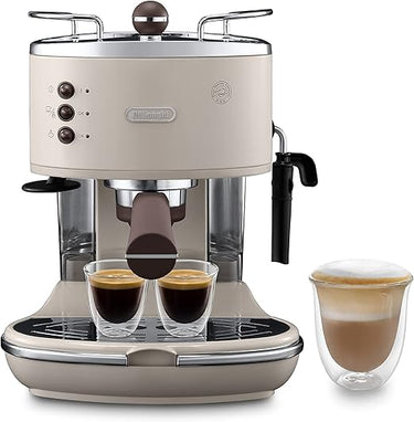 De'Longhi DELONGHI Icona Vintage ECOV 311.BG Mã Quina Espresso 1,4 L Semi-Automã Tica, 1100 W, 2 Cups, 0 Decibeles, Acero Inoxidable, Beige